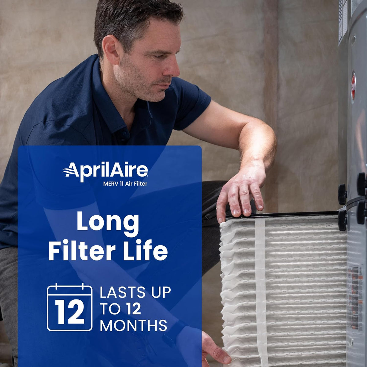 AprilAire 210 Replacement Filter for AprilAire Whole-House Air Purifiers - MERV 11, Clean Air & Dust, 20x25x4 Air Filter (Pack of 1)