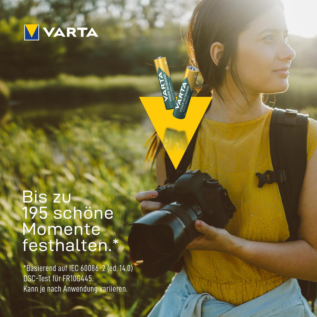 VARTA Batteries AAA, rechargeable, Pack of 16, Power on Demand, 1000 mAh
