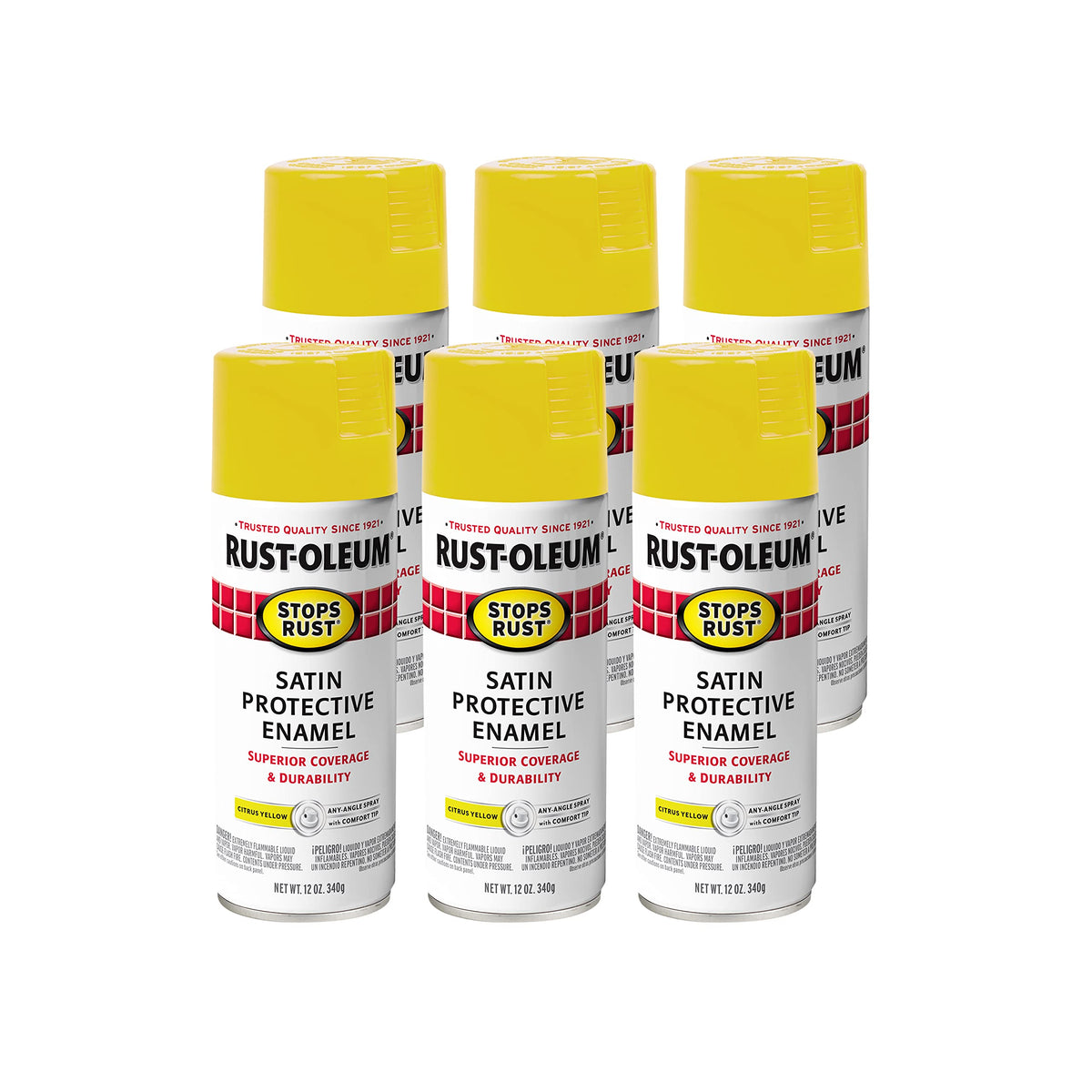 Rust-Oleum 7776830 Stops Rust Spray Paint, 12 oz, Flat Black