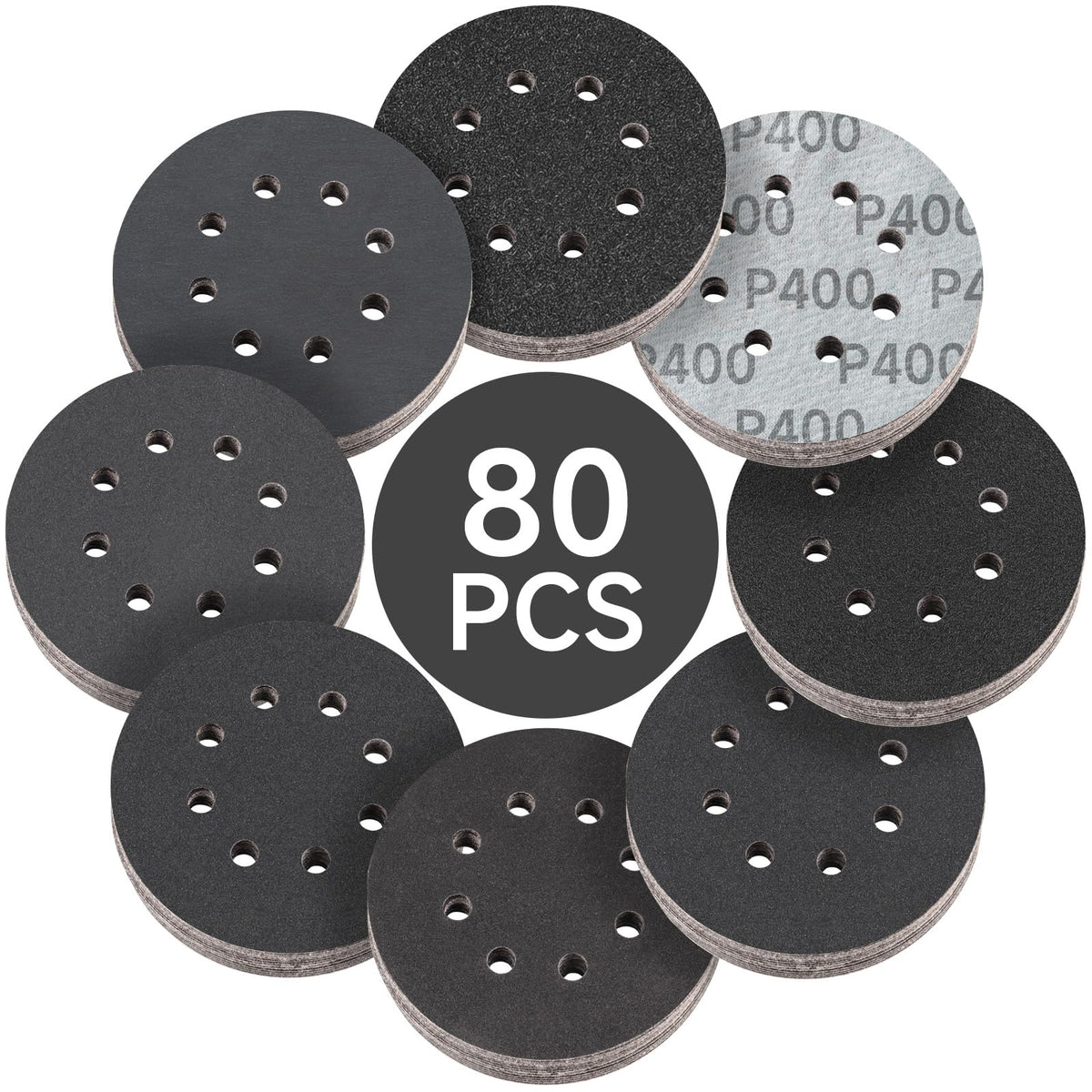 165 PCS 5 Inch Sanding Discs Random Orbital Sander Sandpaper