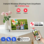 Frameo WiFi Digital Photo Frame 10.1 Inch - 1280x800 HD IPS Touch Screen Picture Frame Electronic, 32GB Memory, Auto Rotate, Wall Mountable, Digital PictureFrame for Sharing Photos and Videos