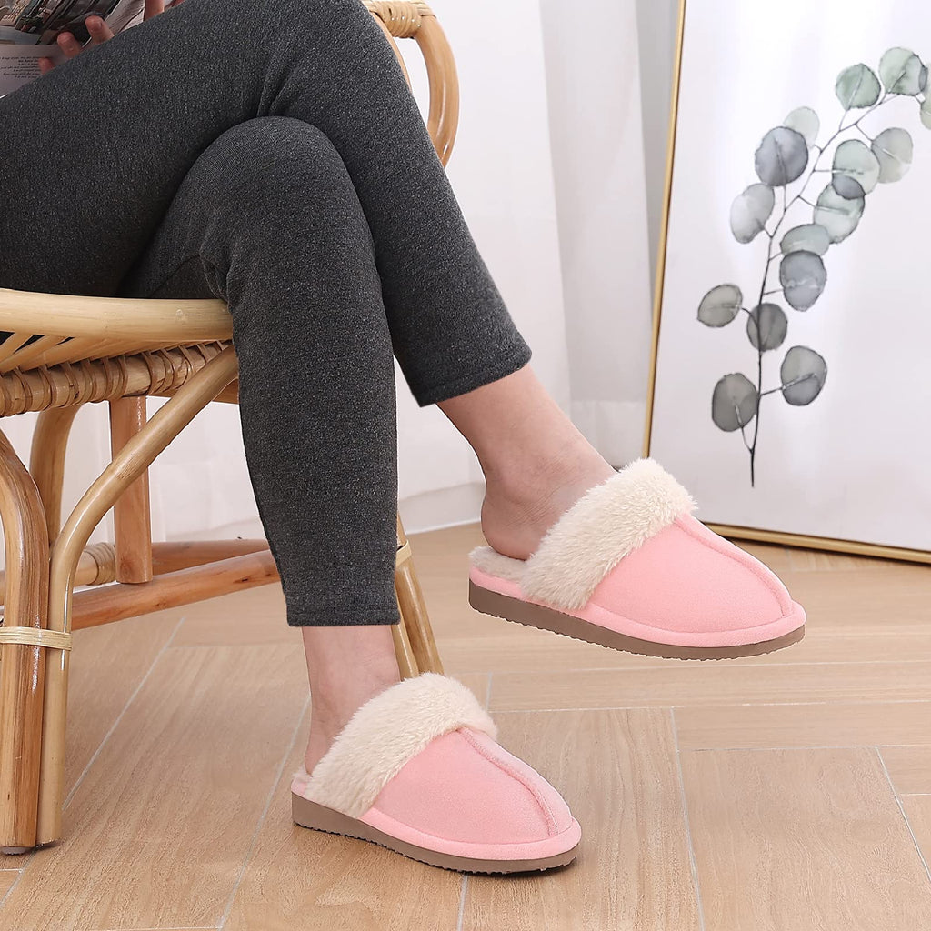 Litfun Women's Fluffy Memory Foam Slippers House Shoes Indoor