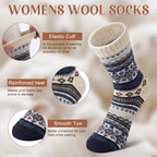 Ladies Socks Wool Thermal Fluffy Gifts For Women 5 Pairs