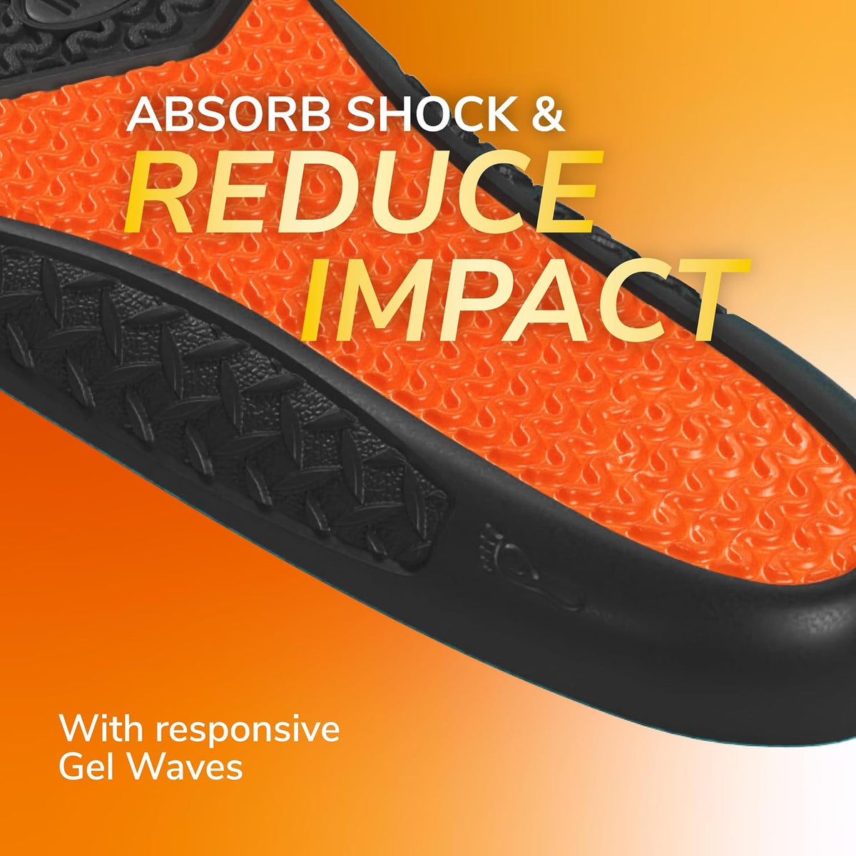 Scholl GelActiv Work & Boot Insoles for Men and Women, All Day Comfort at Work, Shock Absorption and Comfort Cushioning with GelWave Technology