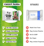 The Cheeky Panda Bamboo Biodegradable Baby Wipes Multipack | 99% Purified Water, Suitable for Sensitive Skin | Dermatologically Tested