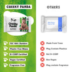 The Cheeky Panda Bamboo Biodegradable Baby Wipes Multipack | 99% Purified Water, Suitable for Sensitive Skin | Dermatologically Tested