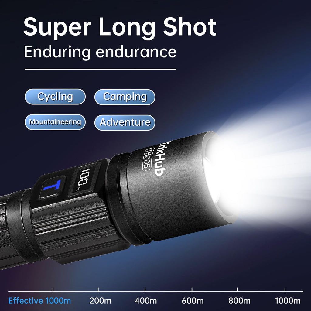 TrixHub Rechargeable Flashlights 2 Pack Super Bright High Lumens Flashlight