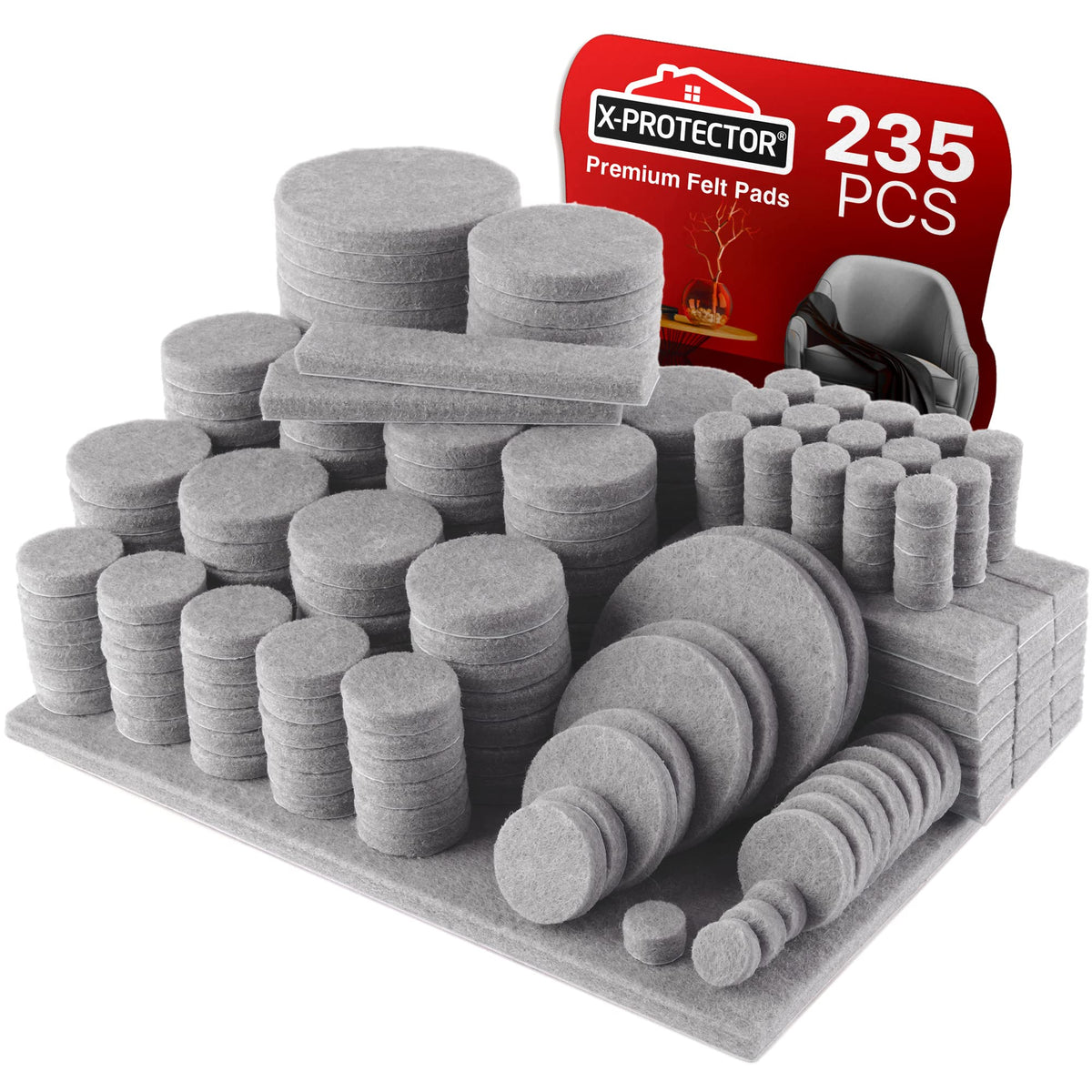 Felt Furniture Pads X-PROTECTOR 133 PCS Premium Furniture Pads - Felt Pads