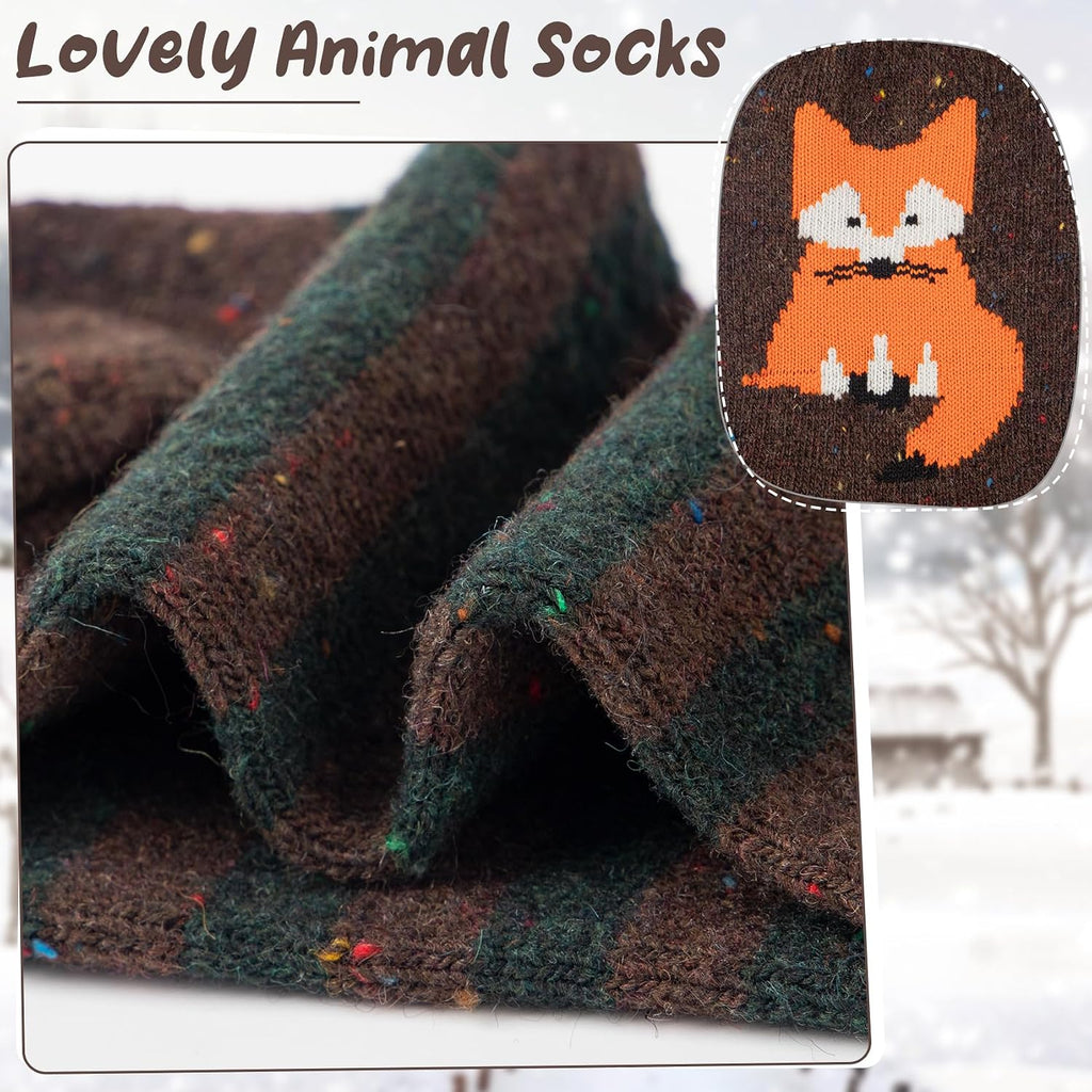 Ladies Socks Wool Thermal Fluffy Gifts For Women 5 Pairs