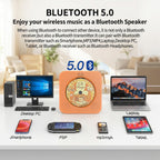 Portable CD Player with Bluetooth, Gueray Desktop CD Players for Home, Bulit-in Double HiFi Speakers, AUX&Headphone Jack, FM Radio Boombox with Remote Control, USB Port,LCD Display (Blue)