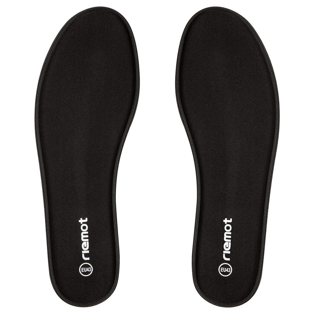 riemot Memory Foam Insoles for Men and Women - Replacement Shoe Inserts Comfort Cushioning for Sports Shoes, Trainers, Sneakers, Work Boots and Walking Shoes, Black with Yellow Base, UK8 / EU42