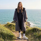 OHS Adults Drying Robe, Gifts for Women Outdoor Water-Resistant Changing Robe Womens Jacket Comfy Sherpa Privacy Robes for Women Men, Stay Dry Swimming Camping Drying Robes - S/M, L/XL
