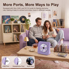 Portable CD Player with Bluetooth, Gueray Desktop CD Players for Home, Bulit-in Double HiFi Speakers, AUX&Headphone Jack, FM Radio Boombox with Remote Control, USB Port,LCD Display (Blue)