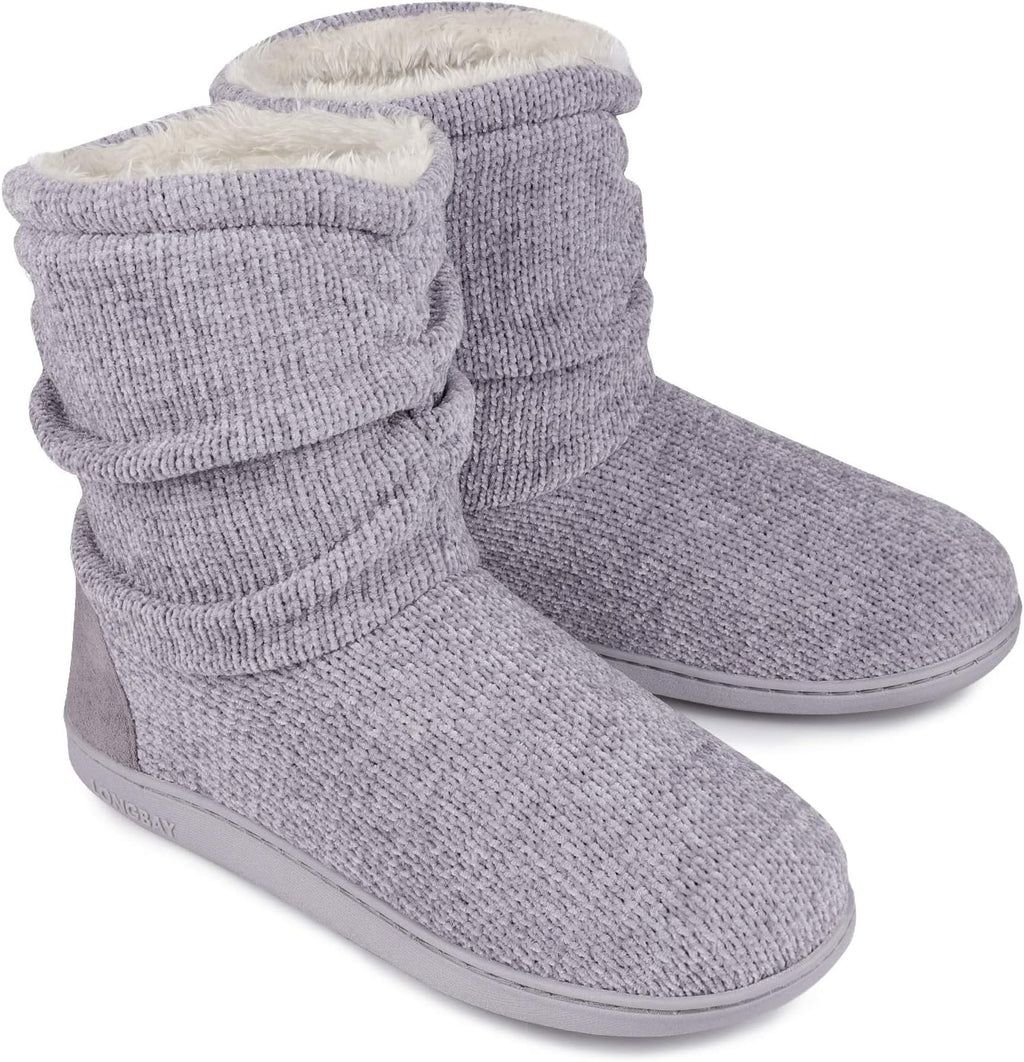 LongBay Women Slipper Boots Warm Memory Foam Indoor Outdoor House Shoe Gift