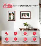 Frameo WiFi Digital Photo Frame 10.1 Inch - 1280x800 HD IPS Touch Screen Picture Frame Electronic, 32GB Memory, Auto Rotate, Wall Mountable, Digital PictureFrame for Sharing Photos and Videos