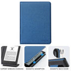 CoBak Case for 6" Kindle 11th Generation 2024 and 2022, Premium PU Leather Smart Cover with Auto Sleep/Wake for Kindle, Black