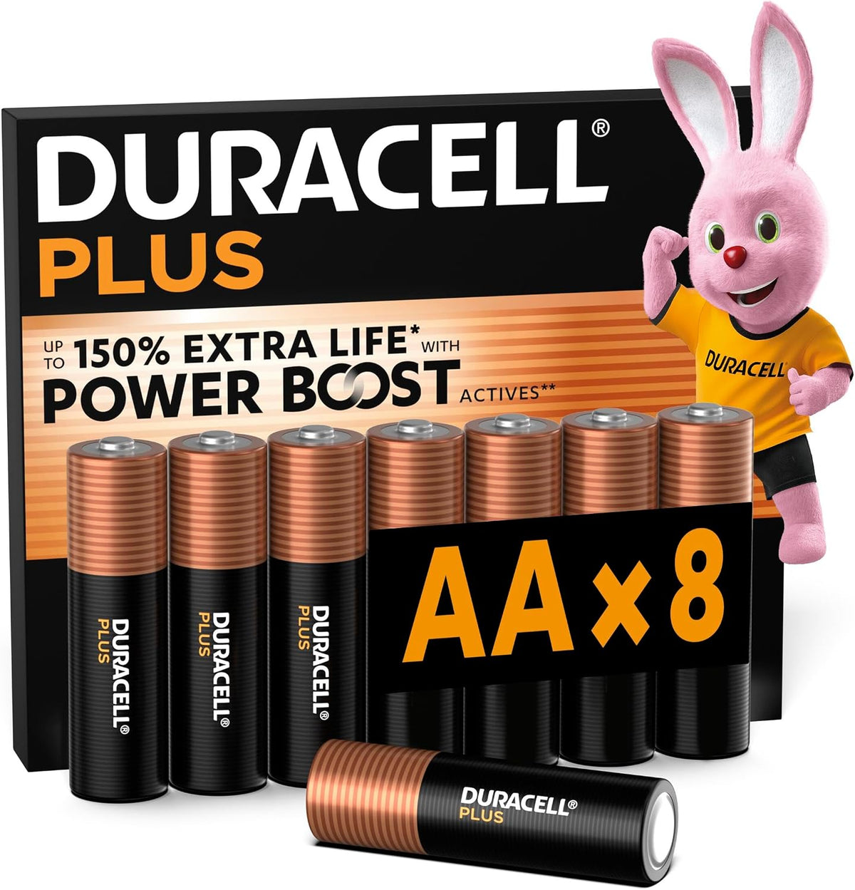 DURACELL Plus AA Alkaline Batteries (8 Pack) 1.5V, LR06