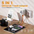 TESSAN Universal Travel Adapter Worldwide with 2 USB C and 2 USB A Ports