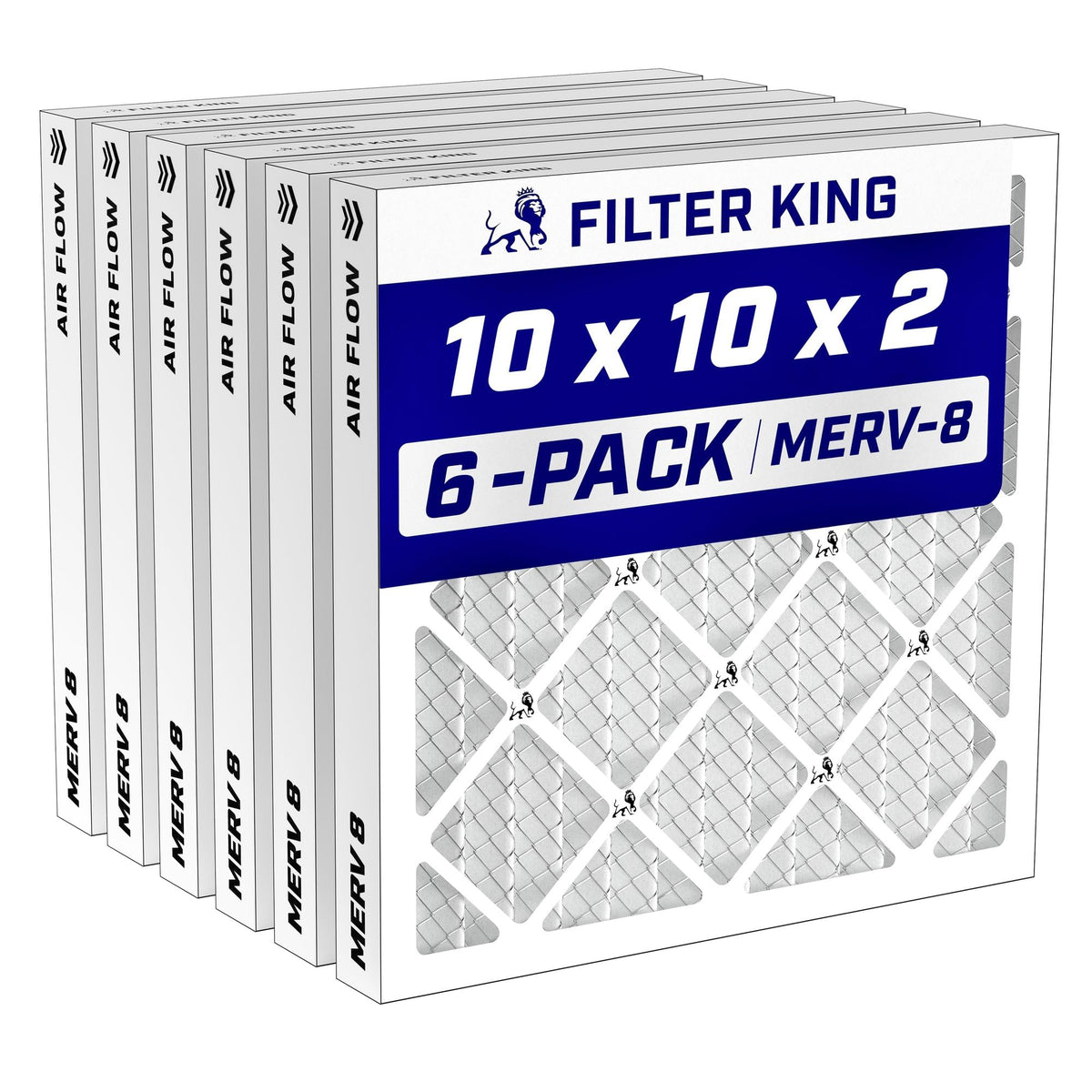 Filter King 19.25x23.25x2 Air Filter MERV 8, AC Furnace Filters (6-Pack)