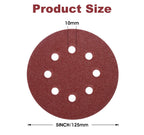 S SATC Sanding Discs 60 Grit 110Pcs Orbital Sander Discs 125mm Hook and Loop Round Orbital Sander Pads for Sanding