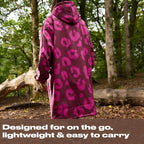 OHS Adults Drying Robe, Water-Resistant Changing Robe Gifts for Women Comfy Sherpa Privacy Robes for Women Men, Stay Dry Jacket Swimming Camping Drying Robes - S/M, L/XL