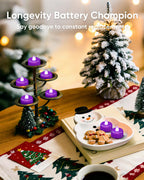 Amagic 24Pack Purple Flameless LED Tea Lights Candles Battery Operated