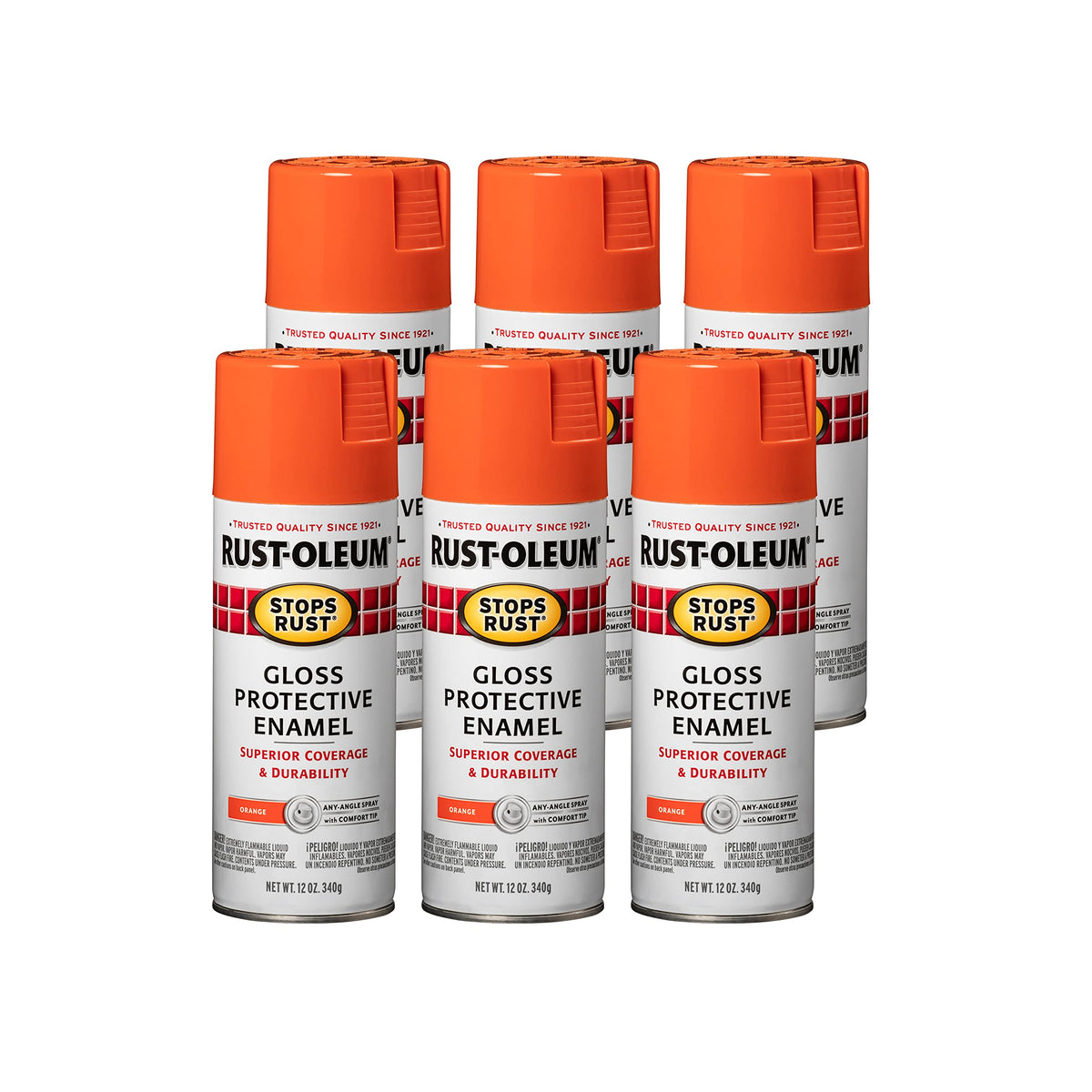 Rust-Oleum 7776830 Stops Rust Spray Paint, 12 oz, Flat Black