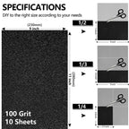 Sandpaper 600 Grit, Wet Dry Sand Paper 9 x 11 Inch