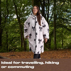 OHS Adults Drying Robe, Water-Resistant Changing Robe Gifts for Women Comfy Sherpa Privacy Robes for Women Men, Stay Dry Jacket Swimming Camping Drying Robes - S/M, L/XL