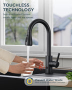 FORIOUS Kitchen Faucet with Cup Washer, Pull Down Sprayer, Brushed Nickel