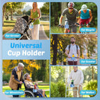 Wheelchair Cup Holder: Universal Cup Holder with Phone Holder for Pram Bike