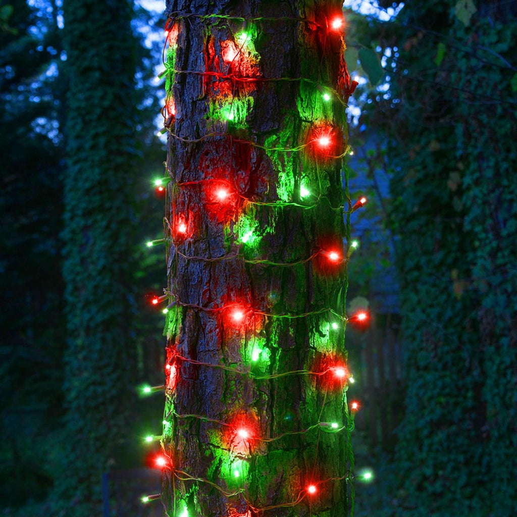 Dazzle Bright 300 LED Christmas String Lights, 100 FT Connectable Waterproof String Lights Green Wire with 8 Modes, Christmas Decorations for Indoor Outdoor Xmas Party Yard Garden (Warm White)