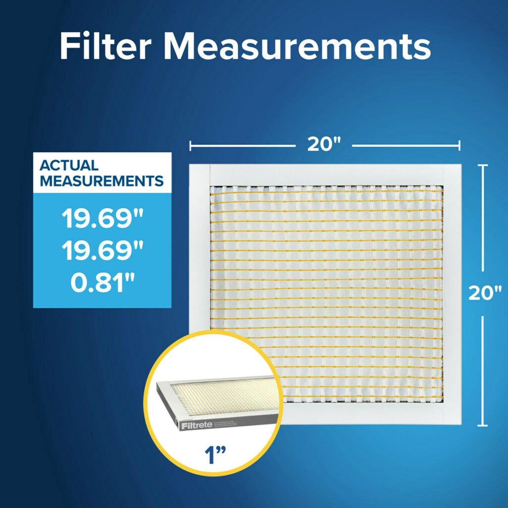 Filtrete 20x25x1 Air Filter, MERV 5, MPR 300, 6 HVAC Filters