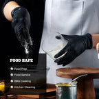 TitanFlex Disposable Nitrile Exam Gloves - 6-mil, Black, Heavy Duty, Latex Free, Food Safe for Cooking