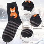 Ladies Socks Wool Thermal Fluffy Gifts For Women 5 Pairs