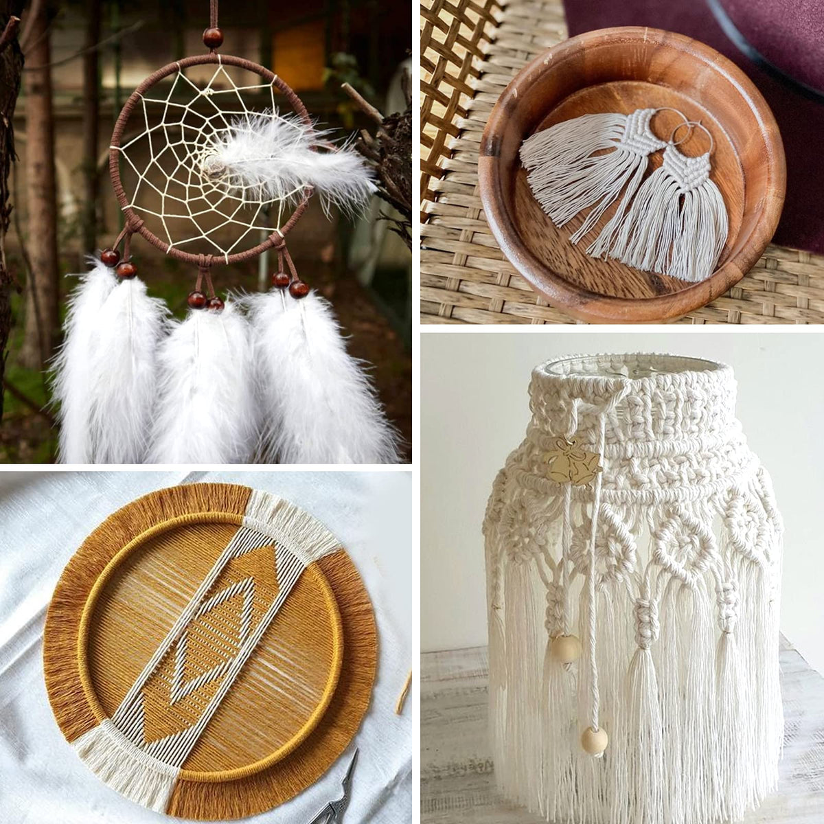 jijAcraft 50M White Cotton String: 2MM Cooking String for DIY Crafts