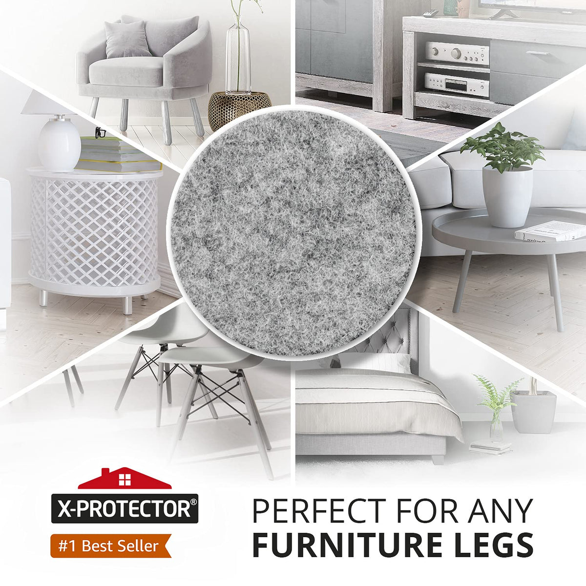 Felt Furniture Pads X-PROTECTOR 133 PCS Premium Furniture Pads - Felt Pads