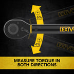 LEXIVON Torque Wrench 1/2-Inch Drive Click 10~150 Ft-Lb/13.6~203.5 Nm (LX-183)