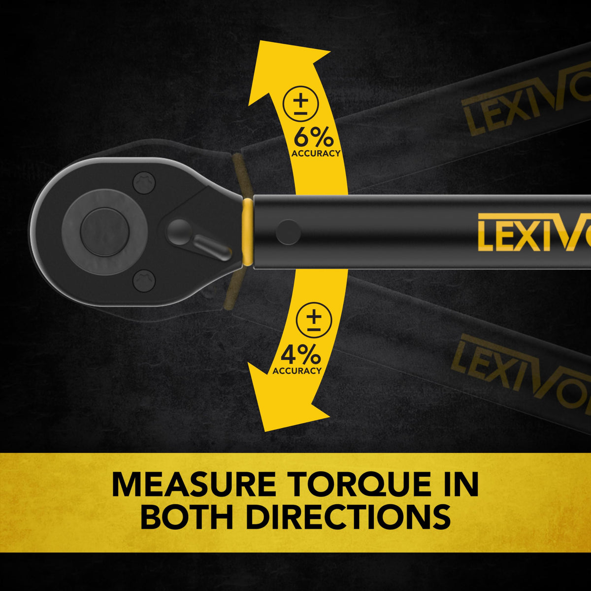 LEXIVON Torque Wrench 1/2-Inch Drive Click 10~150 Ft-Lb/13.6~203.5 Nm (LX-183)