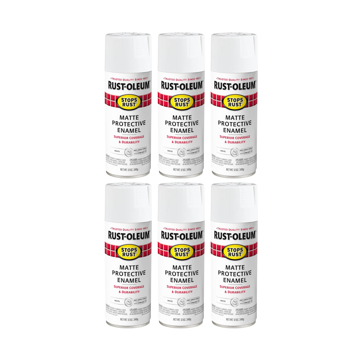 Rust-Oleum 7776830 Stops Rust Spray Paint, 12 oz, Flat Black