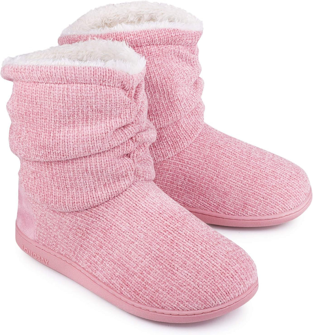 LongBay Women Slipper Boots Warm Memory Foam Indoor Outdoor House Shoe Gift