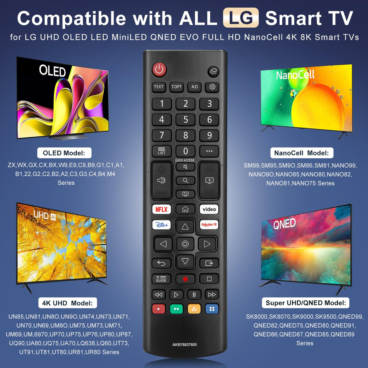 Universal Remote Control Replacement for All LG Smart TV