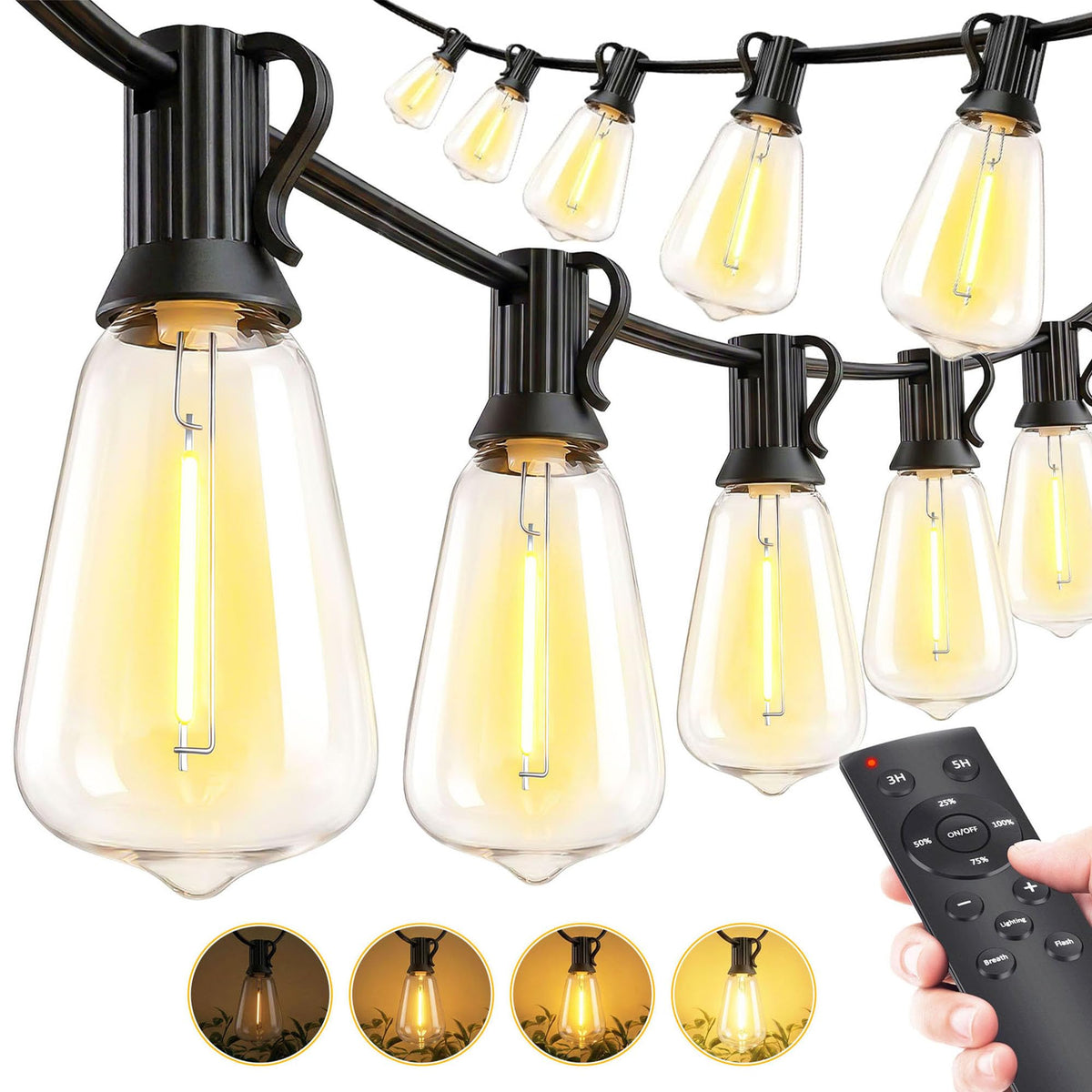 Outdoor Lights String Patio Outside - 100ft 30M LED Waterproof Light ST38