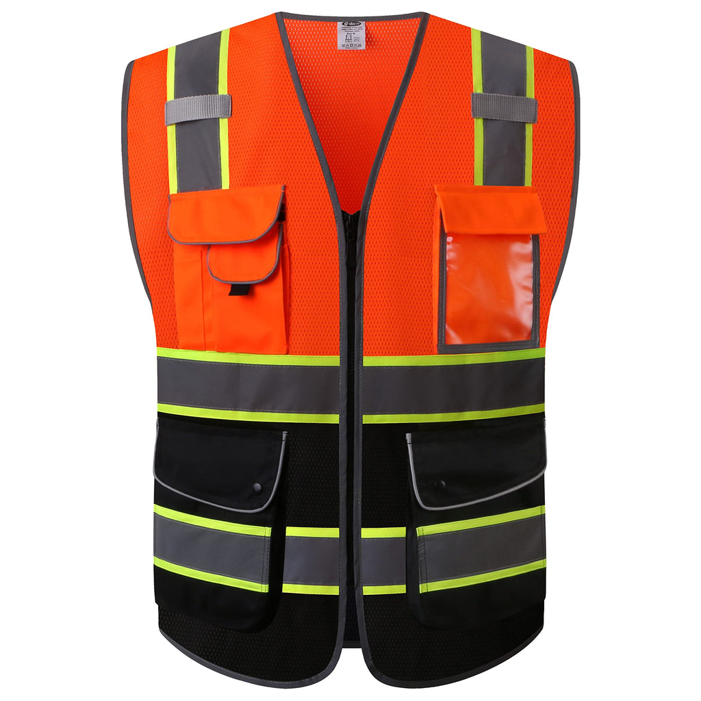 JKSafety Safety Vest for Men Women Reflective Hi Vis JK150 Green 3XL