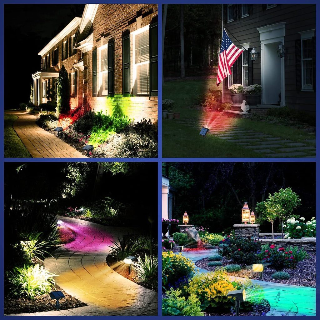 NYMPHY Solar Lights Outdoor Waterproof - 4 Pack (Cool White)