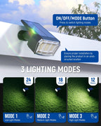 AUDERWIN Solar Spot Lights Outdoor Waterproof, 6 Packs, Neutral White