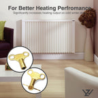WZ Radiator Bleed Key UK, Solid Brass Radiator Key for Bleeding, Pack of 2