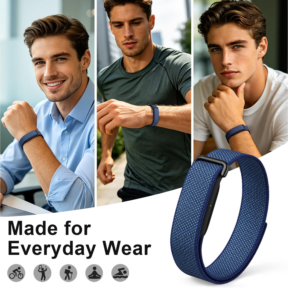 Compatible with Google Fitbit Air Strap Nylon Loop Sport Replacement Band