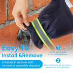 2Pack Outdoor Faucet Covers for Winter,8.5"x6.7"x2" Pro Spigot Cover Freeze Protection,Outdoor Water Socks with Reflective Strips for Winter Spigot Cover Pipe Insulation Reusable Waterproof,Black
