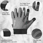 WESTWOOD FOX Winter Thermal Gloves Windproof Running Gloves Touch Screen Warm Anti Slip Silicone Cycling Gloves for Men Women,Elastic Cuff for Driving